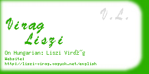 virag liszi business card